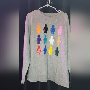 Lego crew kneck sweater . Target exclusive size large . Grey